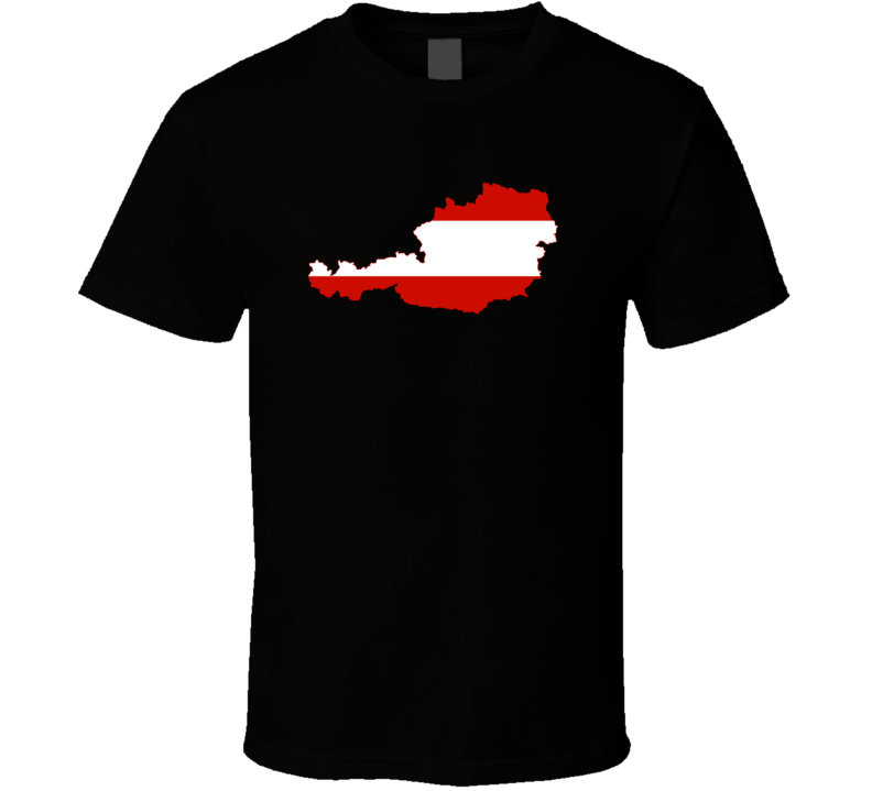 Austria Flag Map T Shirt Austria Flag Map T Shirt