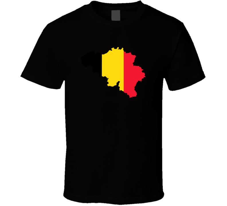 Belgium Flag Map T Shirt Belgium Flag Map T Shirt