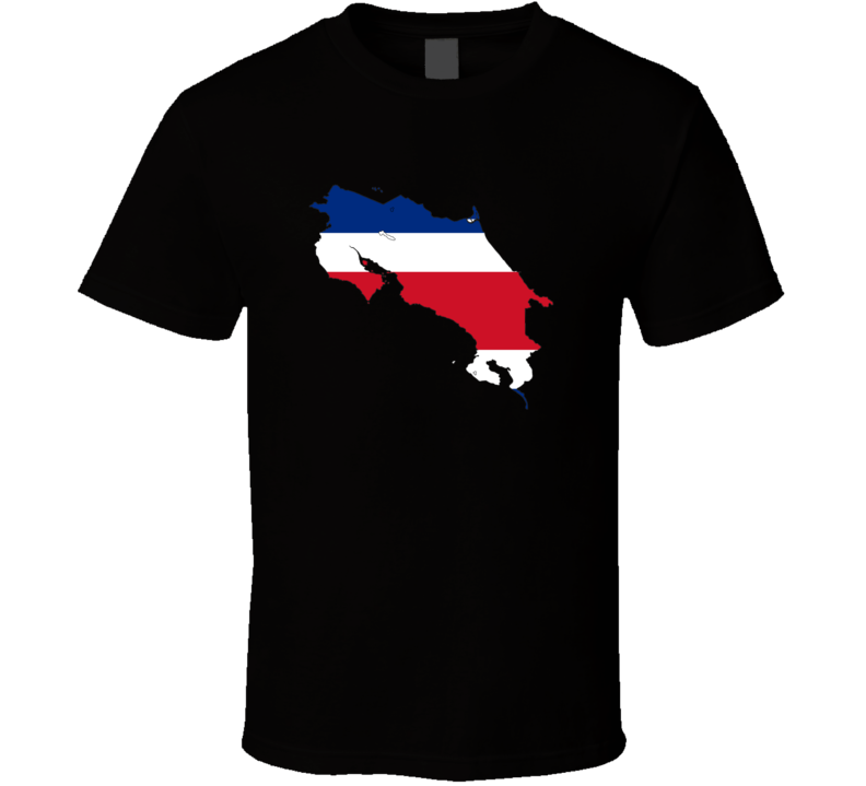 Costa Rica Flag Map T Shirt Costa Rica Flag Map T Shirt
