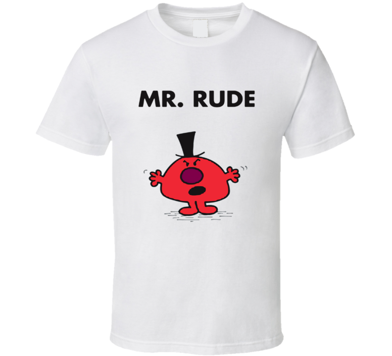 Mr Rude Character From Mr Men Book Series Fan T Shirt
