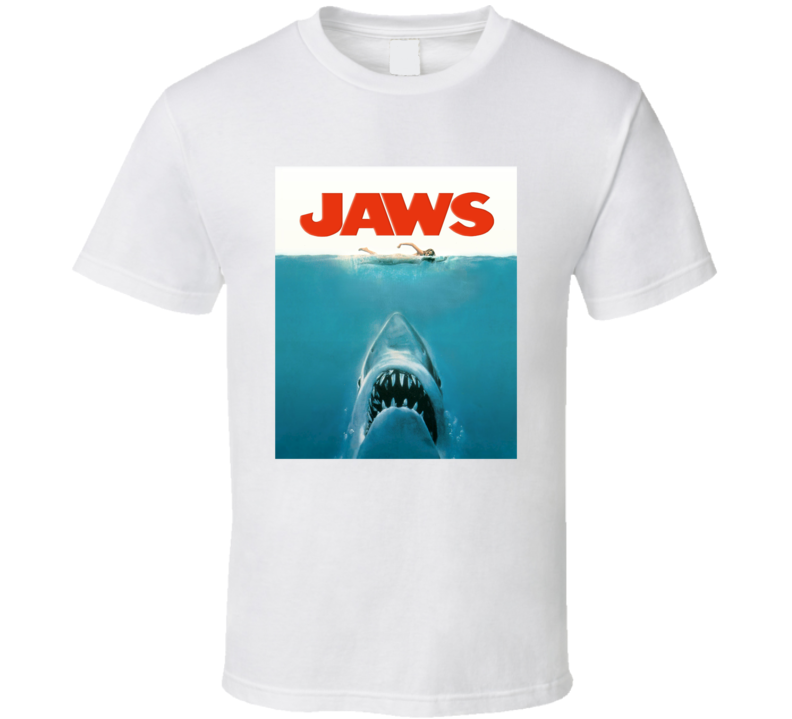 Jaws The Movie Poster Retro 1975 Gord Downie T Shirt Jaws The Movie Poster Retro 1975 Gord Downie T Shirt
