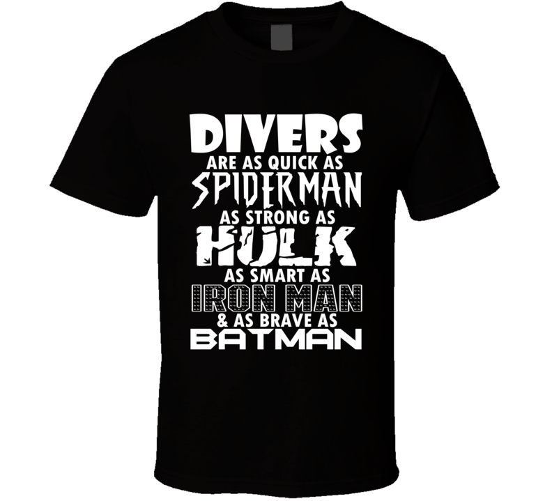 Divers Funny Comic Book Superhero T Shirt Divers Funny Comic Book Superhero T Shirt