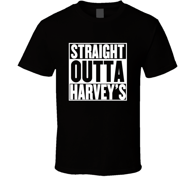 Straight Outta Harvey's Movie Parody Shirt Straight Outta Harvey's Movie Parody Shirt