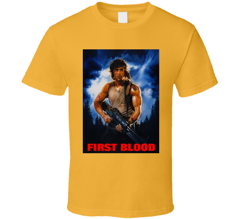 First Blood Classic Movie Poster Cool Vintage Retro Gift T Shirt First Blood Classic Movie Poster Cool Vintage Retro Gift T Shirt