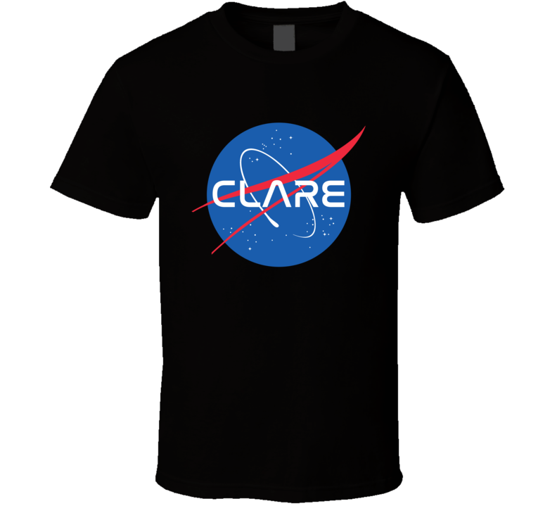 Clare NASA Logo Your Name Space Agency T Shirt Clare NASA Logo Your Name Space Agency T Shirt