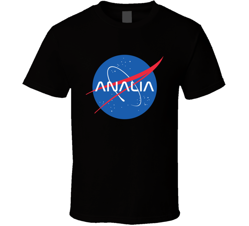 Analia NASA Logo Your Name Space Agency T Shirt