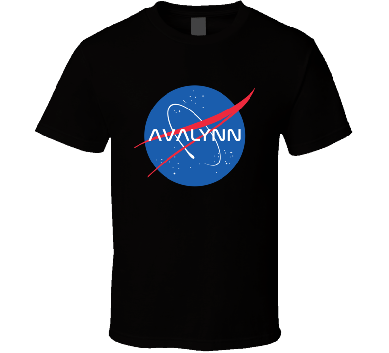 Avalynn NASA Logo Your Name Space Agency T Shirt