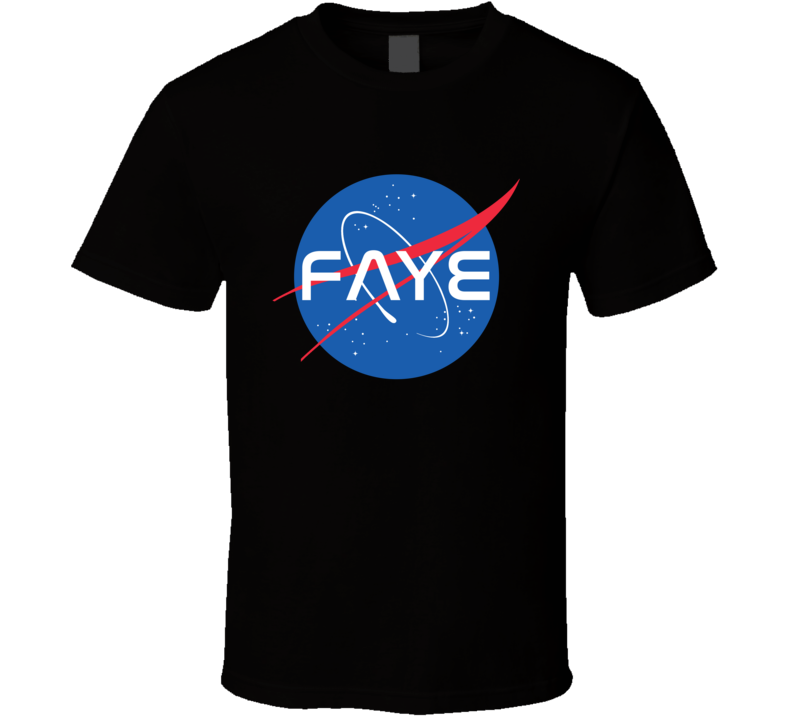 Faye NASA Logo Your Name Space Agency T Shirt
