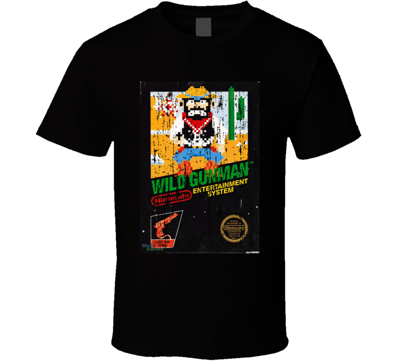 Wild Gunman Nintendo Video Game Box Cool T Shirt Wild Gunman Nintendo Video Game Box Cool T Shirt