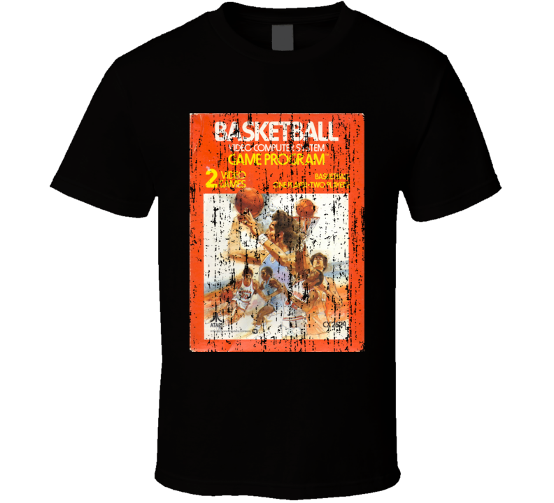 Basketball Vintage Atari Video Game Box Cool T Shirt Basketball Vintage Atari Video Game Box Cool T Shirt