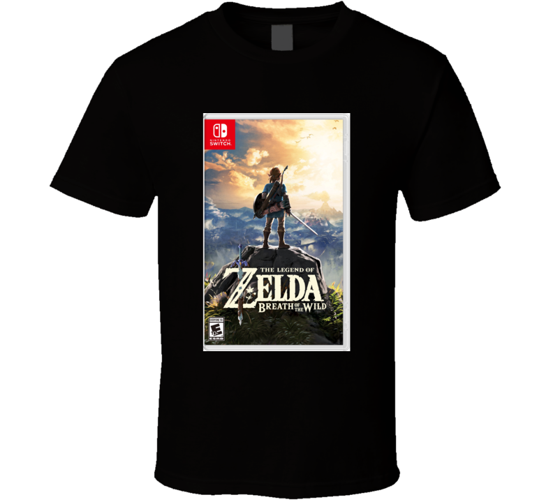 The Legend Of Zelda Breath Of The Wild Nintendo Video Game Box Cool T Shirt The Legend Of Zelda Breath Of The Wild Nintendo Video Game Box Cool T Shirt
