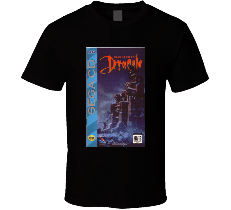 Bram Stokers Dracula Vintage Sega Video Game Box Cool T Shirt Bram Stokers Dracula Vintage Sega Video Game Box Cool T Shirt