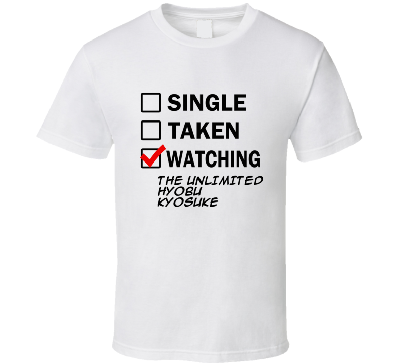 Life Is Short Watch THE UNLIMITED Hyobu Kyosuke Anime TV T Shirt Life Is Short Watch THE UNLIMITED Hyobu Kyosuke Anime TV T Shirt
