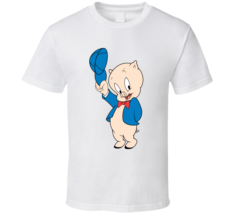 Porky Pig Looney Toons Tv Show Cartoon Retro  T Shirt