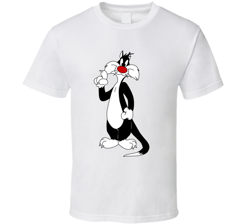 Sylvester The Cat Looney Toons Retro Cartoon Tv Show T Shirt 