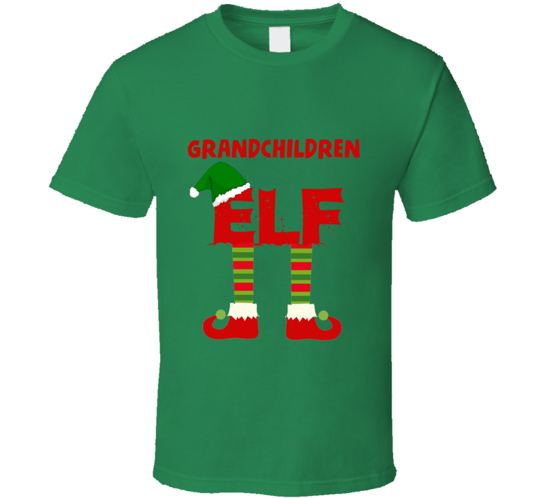 grandchildren Elf Christmas Holiday Personalized T Shirt