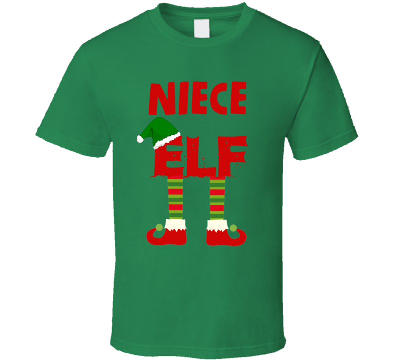 niece Elf Christmas Holiday Personalized T Shirt