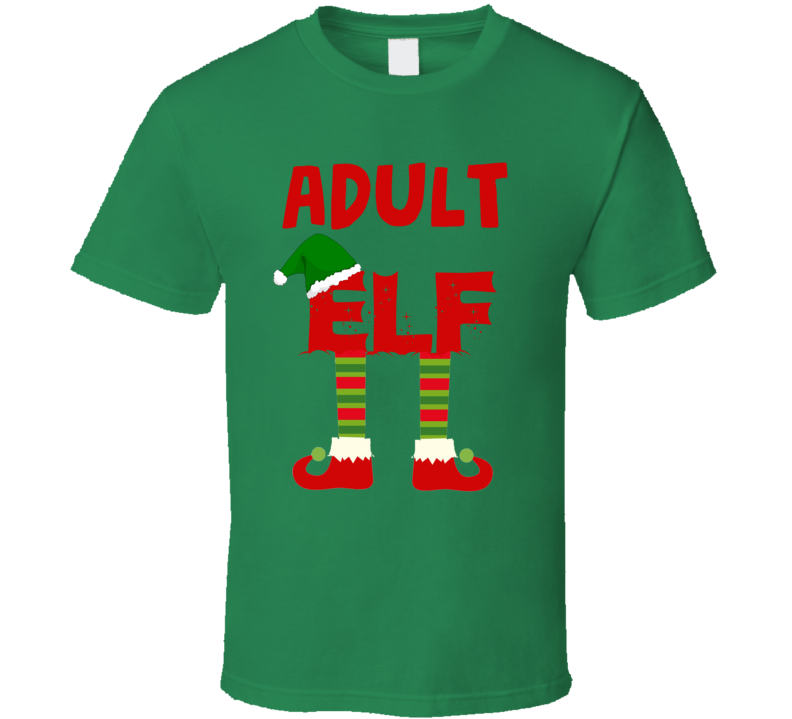 adult Elf Christmas Holiday Personalized T Shirt