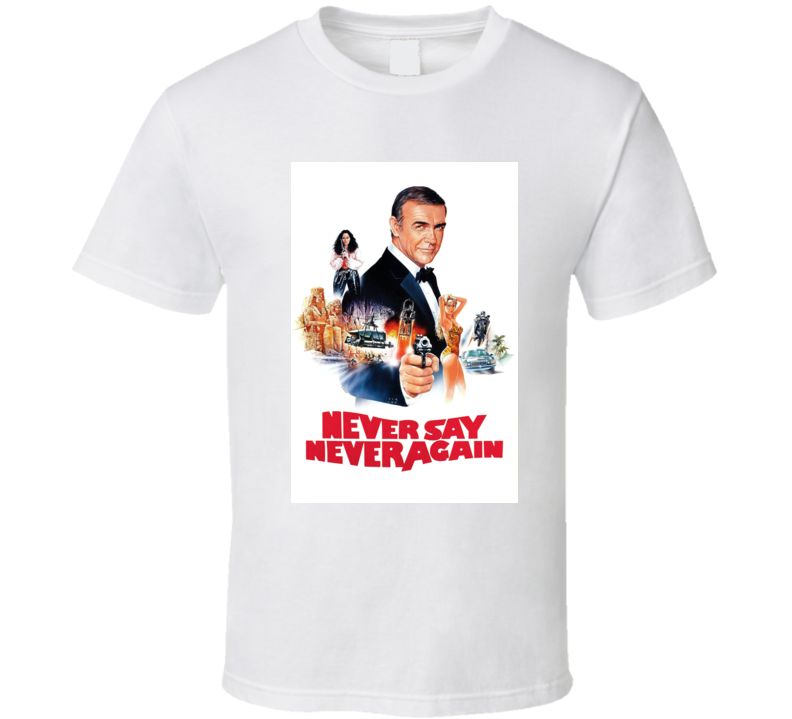 Never Say Never Again 007 Movie Cover T Shirt Never Say Never Again 007 Movie Cover T Shirt