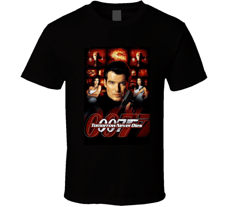 Tomorrow Never Dies James Bond 007 Movie Cover T Shirt Tomorrow Never Dies James Bond 007 Movie Cover T Shirt