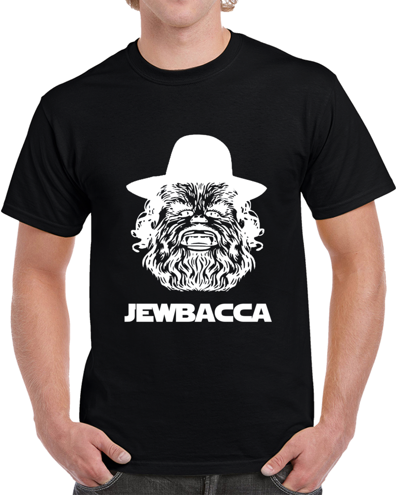 Jewbacca White Jewish Chewbacca Clever Star Wars Hanukkah Shirt