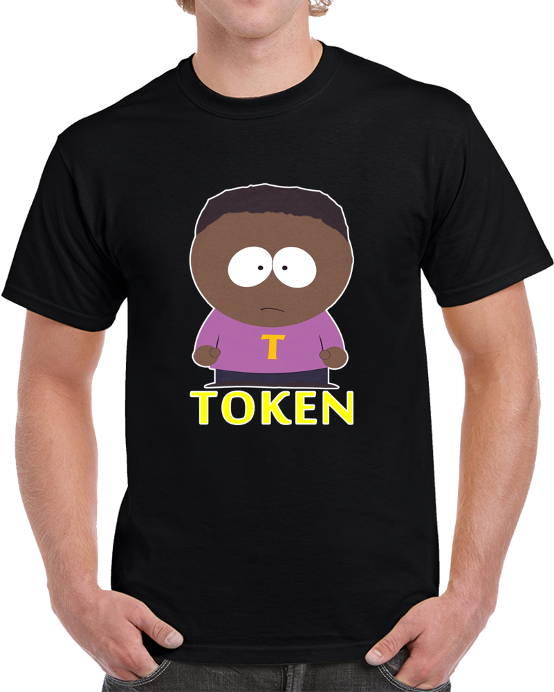 Token Black Cool South Park Character TV Show Fan T Shirt Token Black Cool South Park Character TV Show Fan T Shirt