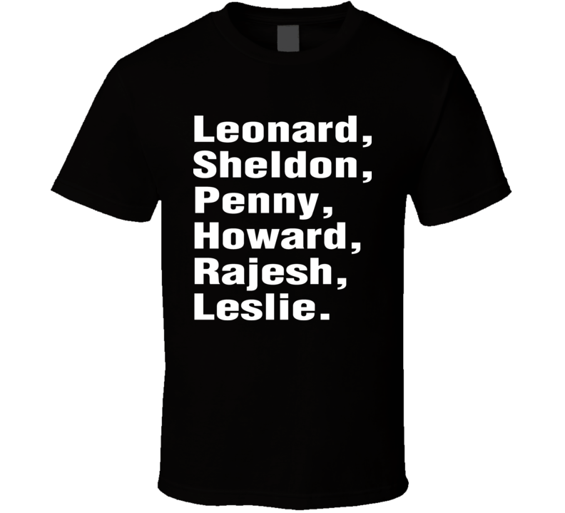 The Big Bang Theory Tv Show T Shirt The Big Bang Theory Tv Show T Shirt