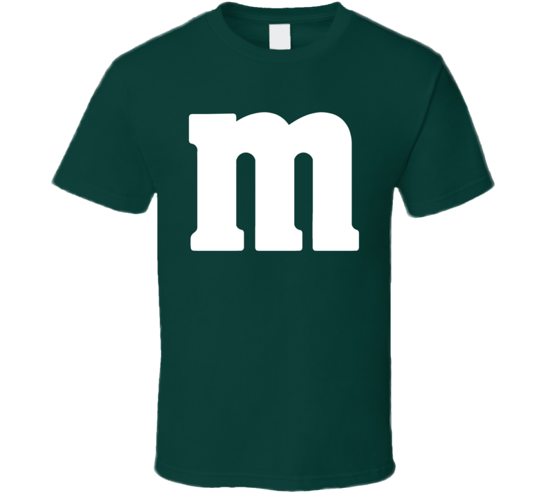 M&m's Green Chocolate Candy Halloween Costume T Shirt M&m's Green Chocolate Candy Halloween Costume T Shirt