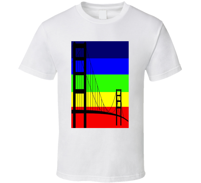 Golden Gate Gay Pride T Shirt