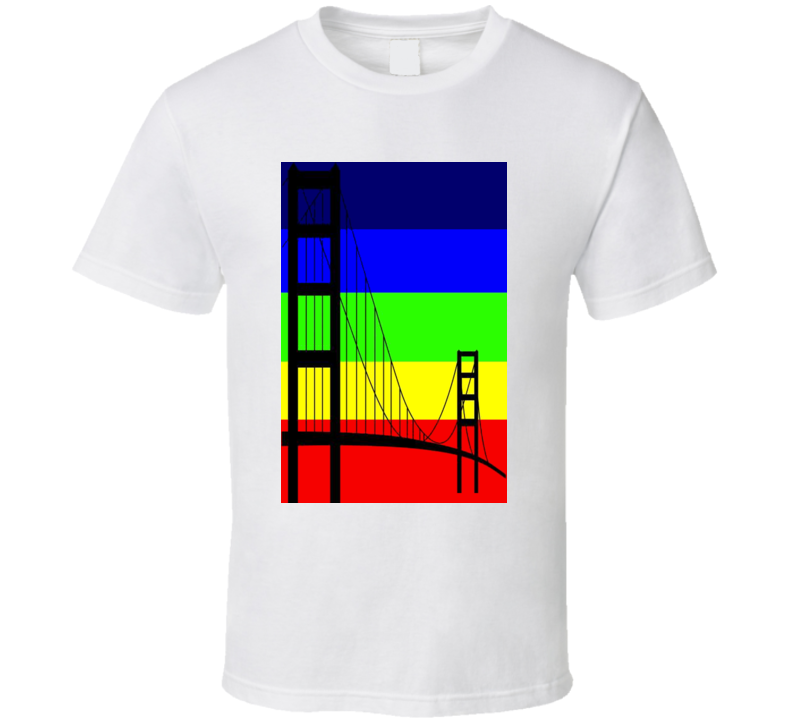 Golden Gate Gay Pride T Shirt Golden Gate Gay Pride T Shirt