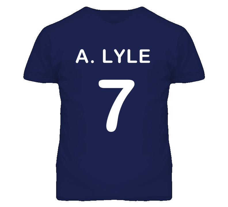 Custom Jersey A Lyle 7 BACK PRINT T Shirt Custom Jersey A Lyle 7 BACK PRINT T Shirt