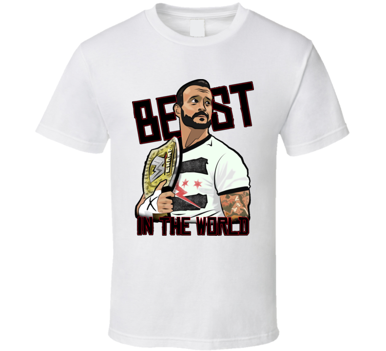 Cm Punk The Best In The World Wrestling Figure T Shirt Cm Punk The Best In The World Wrestling Figure T Shirt