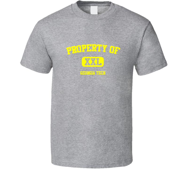 Property of GEORGIA TECH XXL Georgia Institute of Technology T Shirt Property of GEORGIA TECH XXL Georgia Institute of Technology T Shirt