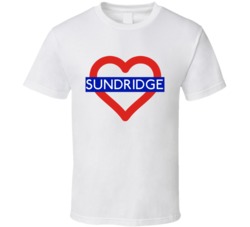 Love London Underground Tube Sundridge Heart Design England T Shirt 31555749
