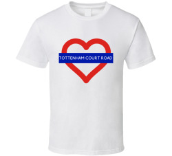 Love London Underground Tube Tottenham Court Road Heart Design England T Shirt 31555770