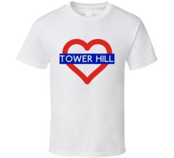 Love London Underground Tube Tower Hill Heart Design England T Shirt 31555775