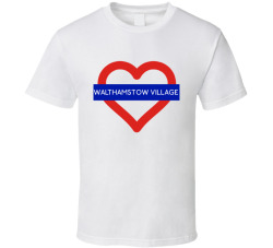 Love London Underground Tube Walthamstow Village Heart Design England T Shirt 31555800