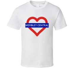 Love London Underground Tube Wembley Central Heart Design England T Shirt 31555813