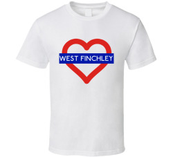 Love London Underground Tube West Finchley Heart Design England T Shirt 31555821