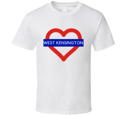 Love London Underground Tube West Kensington Heart Design England T Shirt 31555829