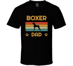 Boxer Dad T Shirt Popular Dog Breed Fathers Day Gift Present For Men