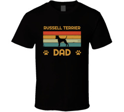 Russell Terrier Dad T Shirt Popular Dog Breed Fathers Day Gift Present For Men