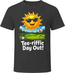 Tee-riffic Day Out Golfing Pun T Shirt