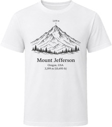 Mount Jefferson Oregon Mountain Climber T Shirt