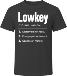 Lowkey Definition Funny Gen Z Gift T Shirt