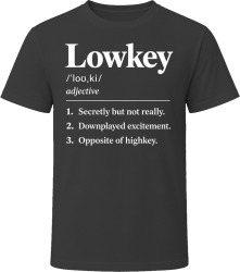 Lowkey Definition Funny Gen Z Gift T Shirt