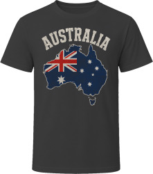 Australia Map with Flag Travel Enthusiast Gift T Shirt