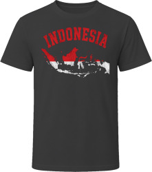 Indonesia Flag Map Travel Enthusiast Souvenir T Shirt