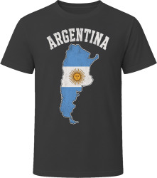 Argentina Map with Flag Stylish Travel Gift T Shirt