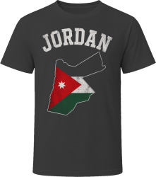Jordan Flag Map Stylish Travel Adventure T Shirt